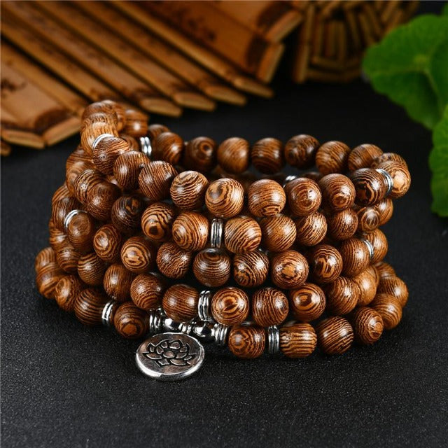 Buddhist Mala Bracelet 108 Tibetan Beads