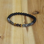 Buddhist ID Bracelet with Stones and Beads