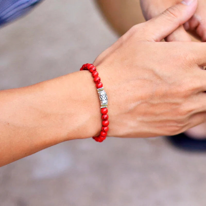 Buddhist ID Bracelet in Stones