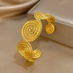Spiral motif cuff bracelet