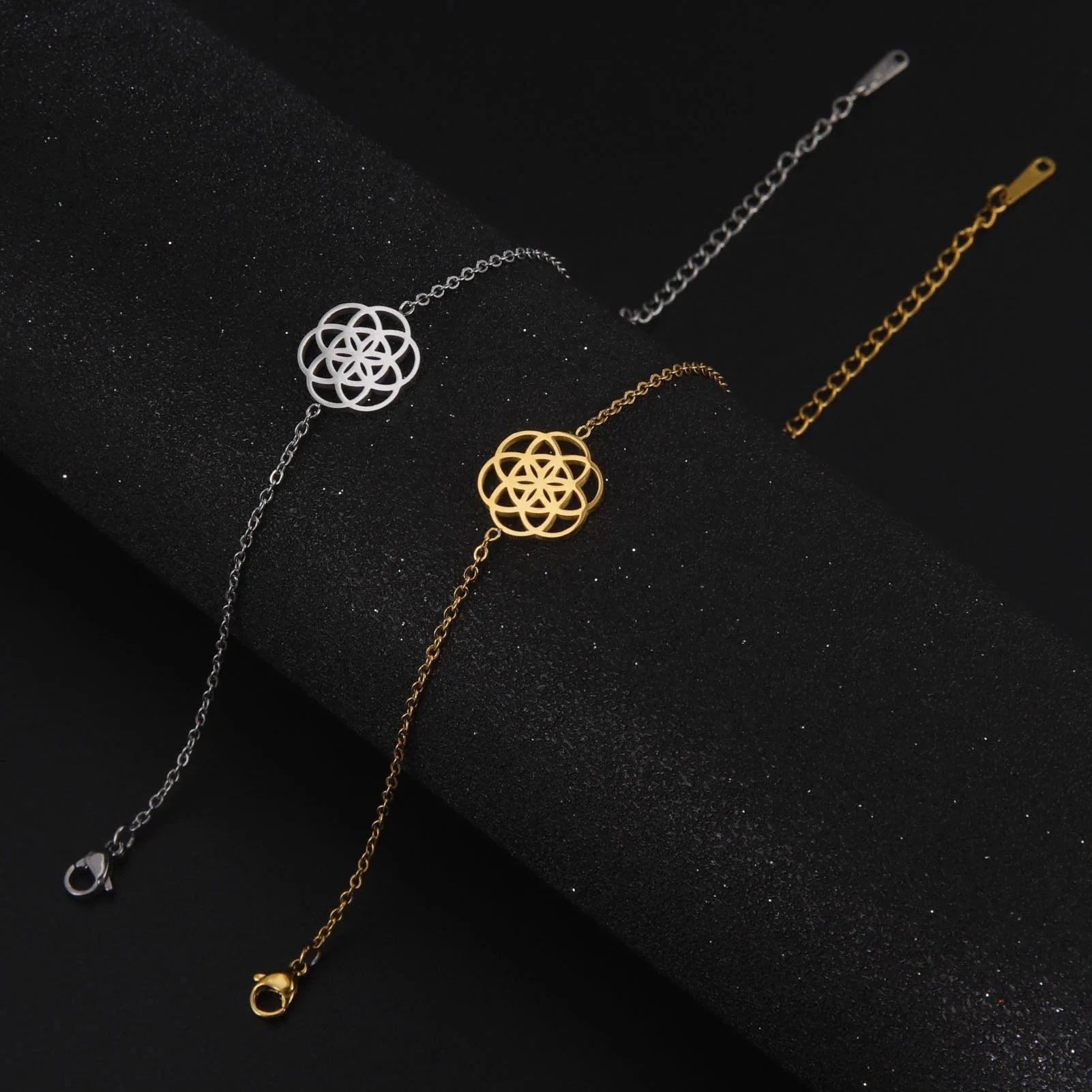 Mandala Sacred Geometry Bracelet Women gold
