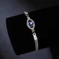 Blue Evil Eye Silver Bracelet