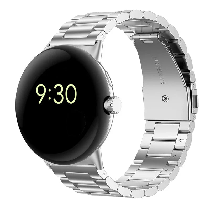 Tempered Steel Watch Strap Smartwatch Google Pixel Watch 1 & 2 silver