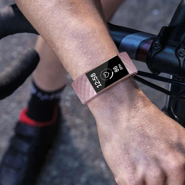 Fitbit Charge 3 & Charge 4 Watch Strap rose gold glitter