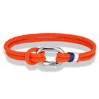 Braided rope nautical bracelet with knot for men or women