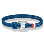 Braided rope nautical bracelet with knot for men or women