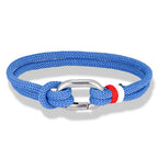 Braided rope nautical bracelet with knot for men or women