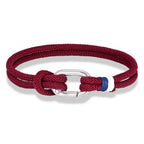 Braided rope nautical bracelet with knot for men or women