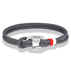 Braided rope nautical bracelet with knot for men or women