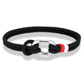 Braided rope nautical bracelet with knot for men or women