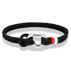 Braided rope nautical bracelet with knot for men or women