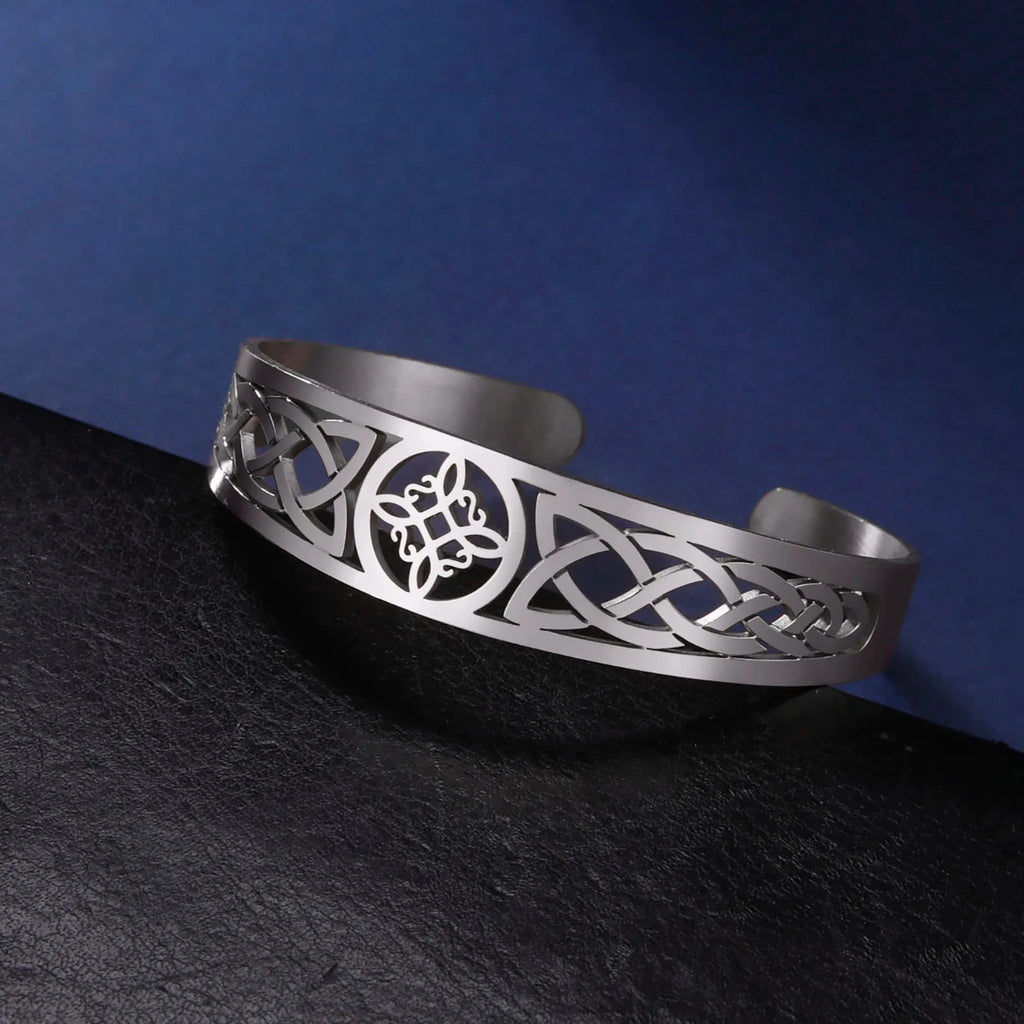 Wiccan Protection Chain Witch's Knot Bracelet silver