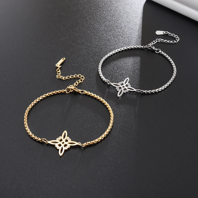 Witch's Knot Bracelet Gold or Silver