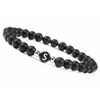 Black initial bracelet s