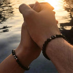 Black initial bracelet c