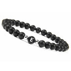 Black initial bracelet e