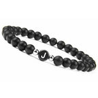 Black initial bracelet j
