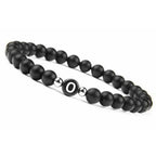 Black initial bracelet o