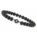 Black initial bracelet r