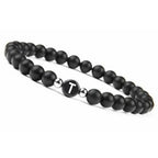 Black initial bracelet t