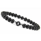 Black initial bracelet x