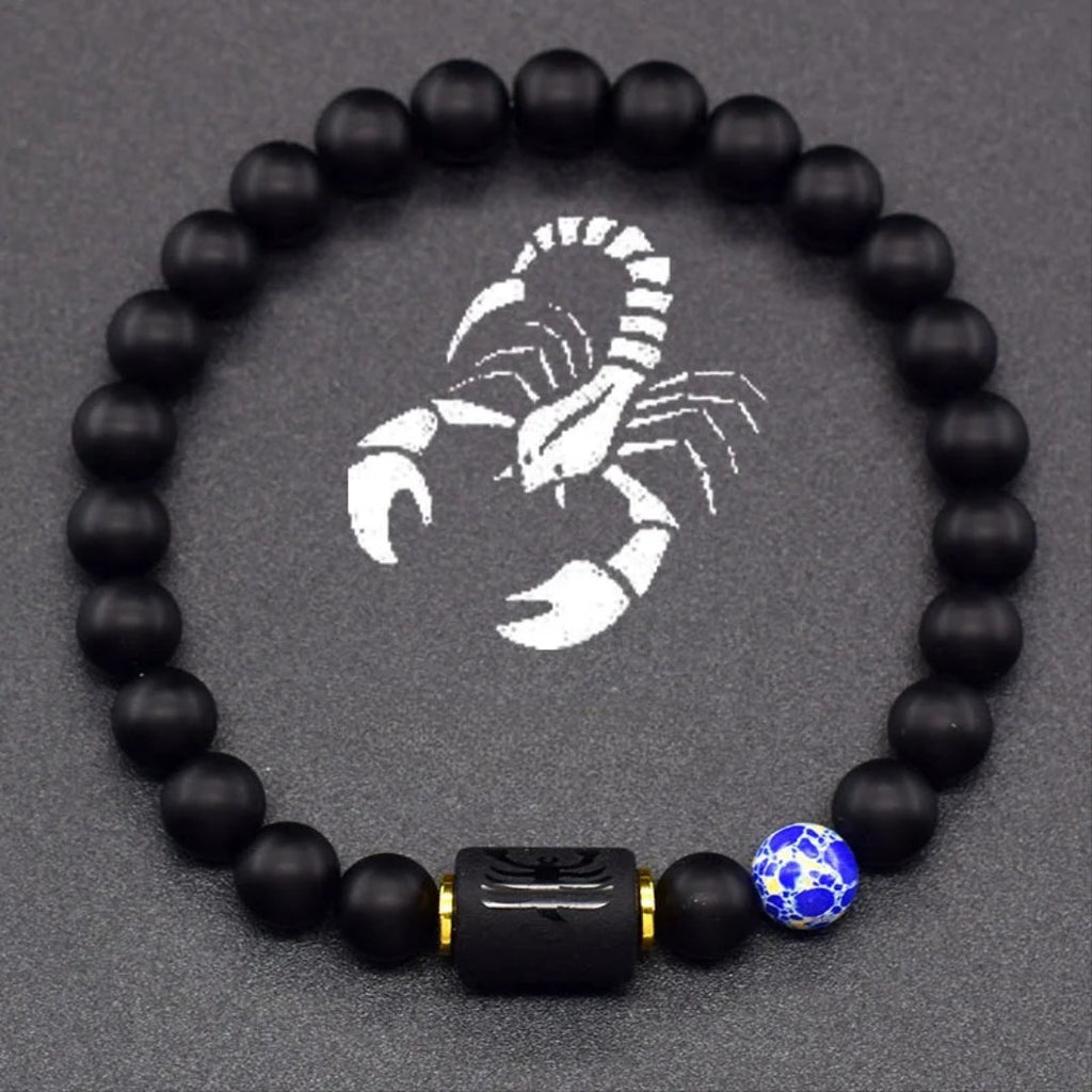 Black Zodiac Sign Bracelet Astro Black 12 Constellations