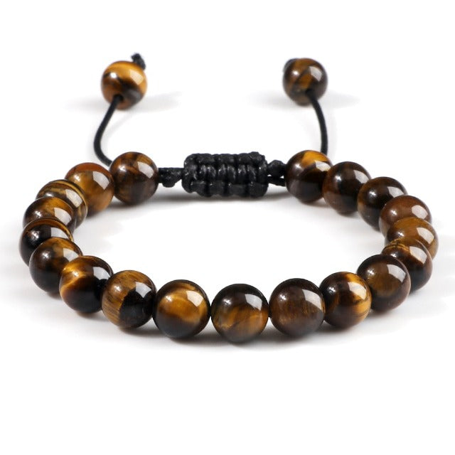 Tiger Eye Chain Bracelet for Women and Men Protection against Negative Energies, Relaxation, Stress Reduction