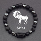 Zodiac Sign Beaded Bracelet 12 Constellations Aries