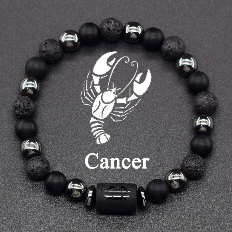 Zodiac Sign Beaded Bracelet 12 Constellations Cancer