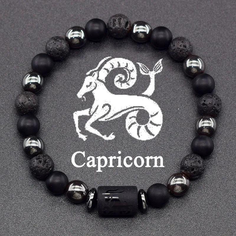 Zodiac Sign Beaded Bracelet 12 Constellations Capricorn
