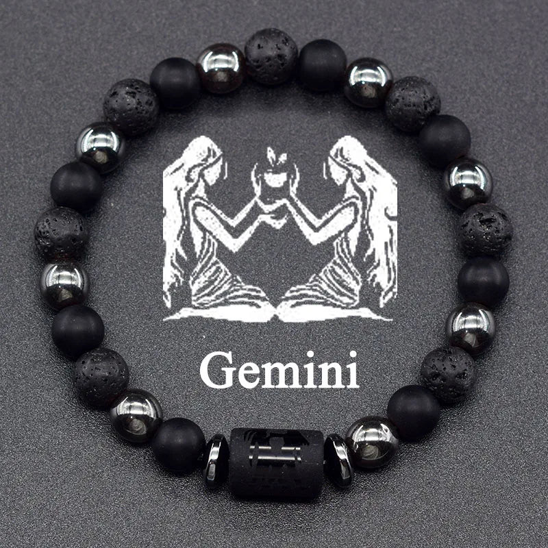 Zodiac Sign Beaded Bracelet 12 Constellations Gemini