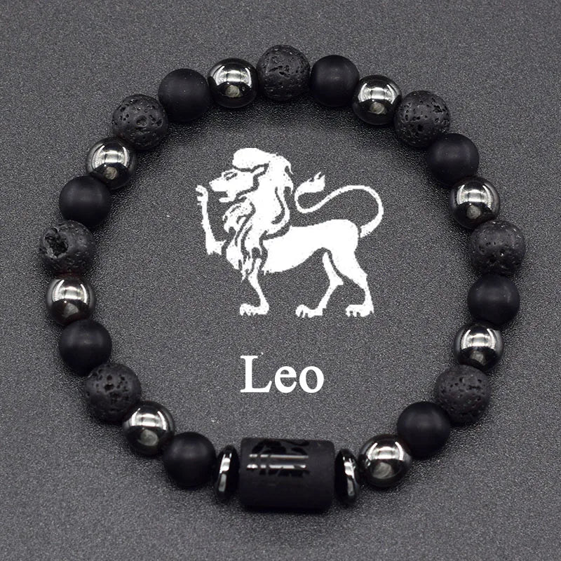 Zodiac Sign Beaded Bracelet 12 Constellations Leo