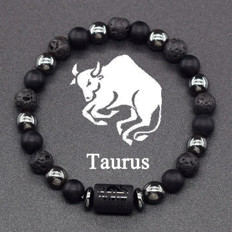 Zodiac Sign Beaded Bracelet 12 Constellations Taurus