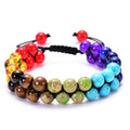 7 Chakras Stone Bracelet Cord