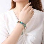 7 Chakras Stone Bracelet Green