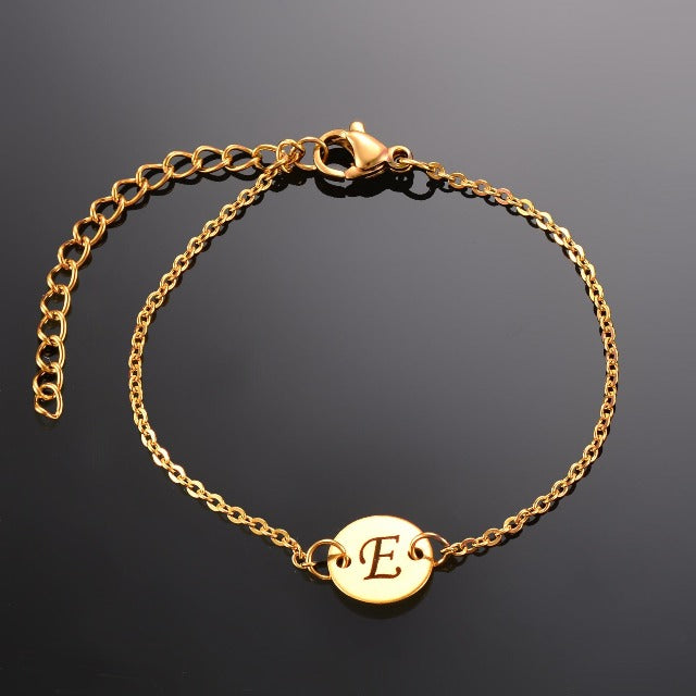 Baby Bracelet Initial Gold