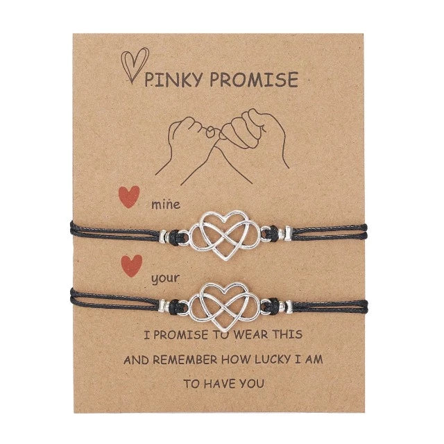 Bracelet for Loving Couple (Set of 2 Bracelets) infinity heart