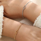 Couple Bracelet Intertwined Knot Gold and Silver (Set of 2 Bracelets)
