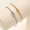 Couple Bracelet Intertwined Knot Gold and Silver (Set of 2 Bracelets)
