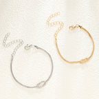 Couple Bracelet Intertwined Knot Gold and Silver (Set of 2 Bracelets)