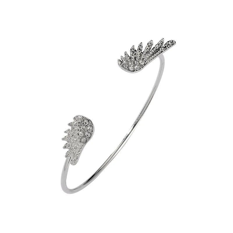 Women's silver angel wings bracelet