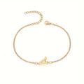 Personalized Bracelet for Women with Gold Initial a