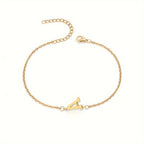 Personalized Bracelet for Women with Gold Initial a