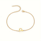 Personalized Bracelet for Women with Gold Initial p
