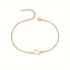 Personalized Bracelet for Women with Gold Initial u