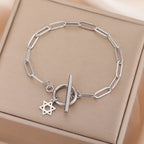 Women's bracelet with a Star of David pendant, Jewish symbol, silver