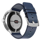 Brown leather band for Google Pixel Watch 1, 2, 3, 41mm 45mm blue
