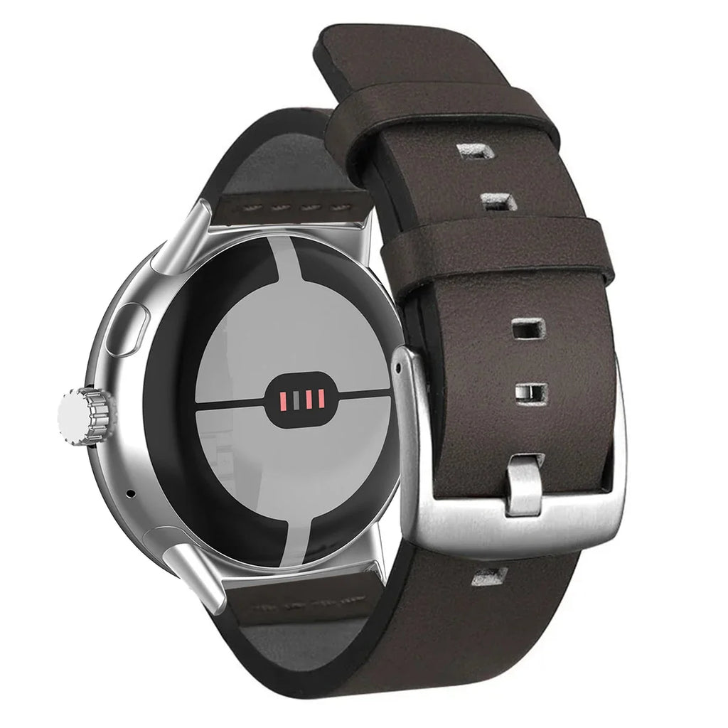 Brown leather band for Google Pixel Watch 1, 2, 3, 41mm 45mm brown