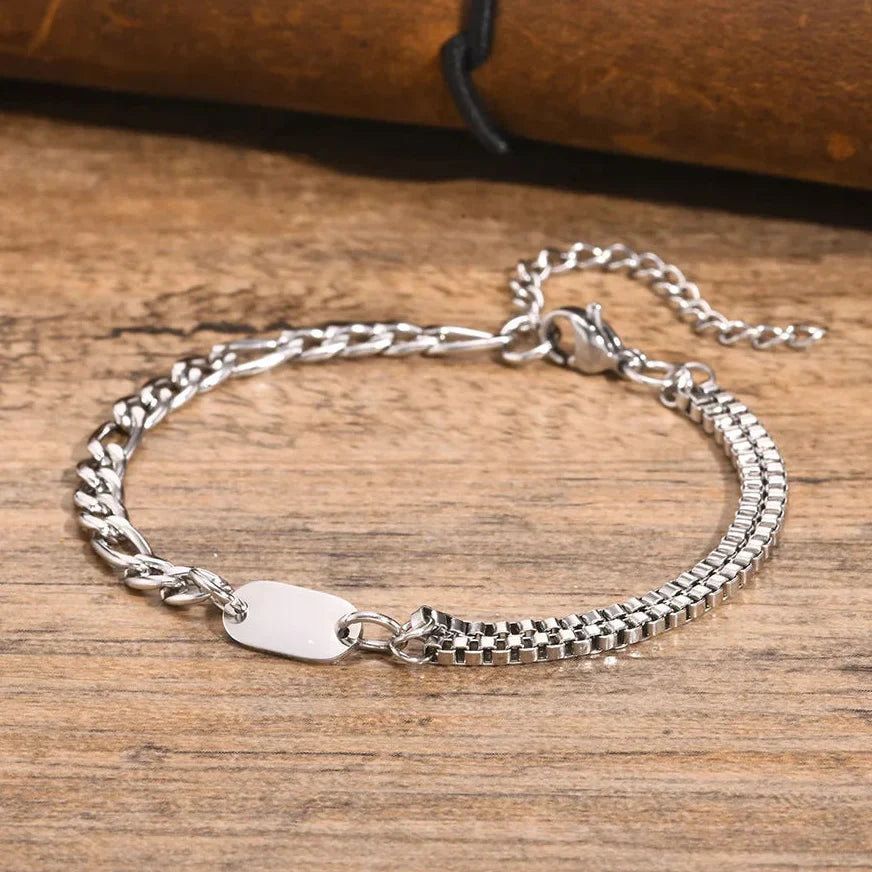 Men's initial bracelet