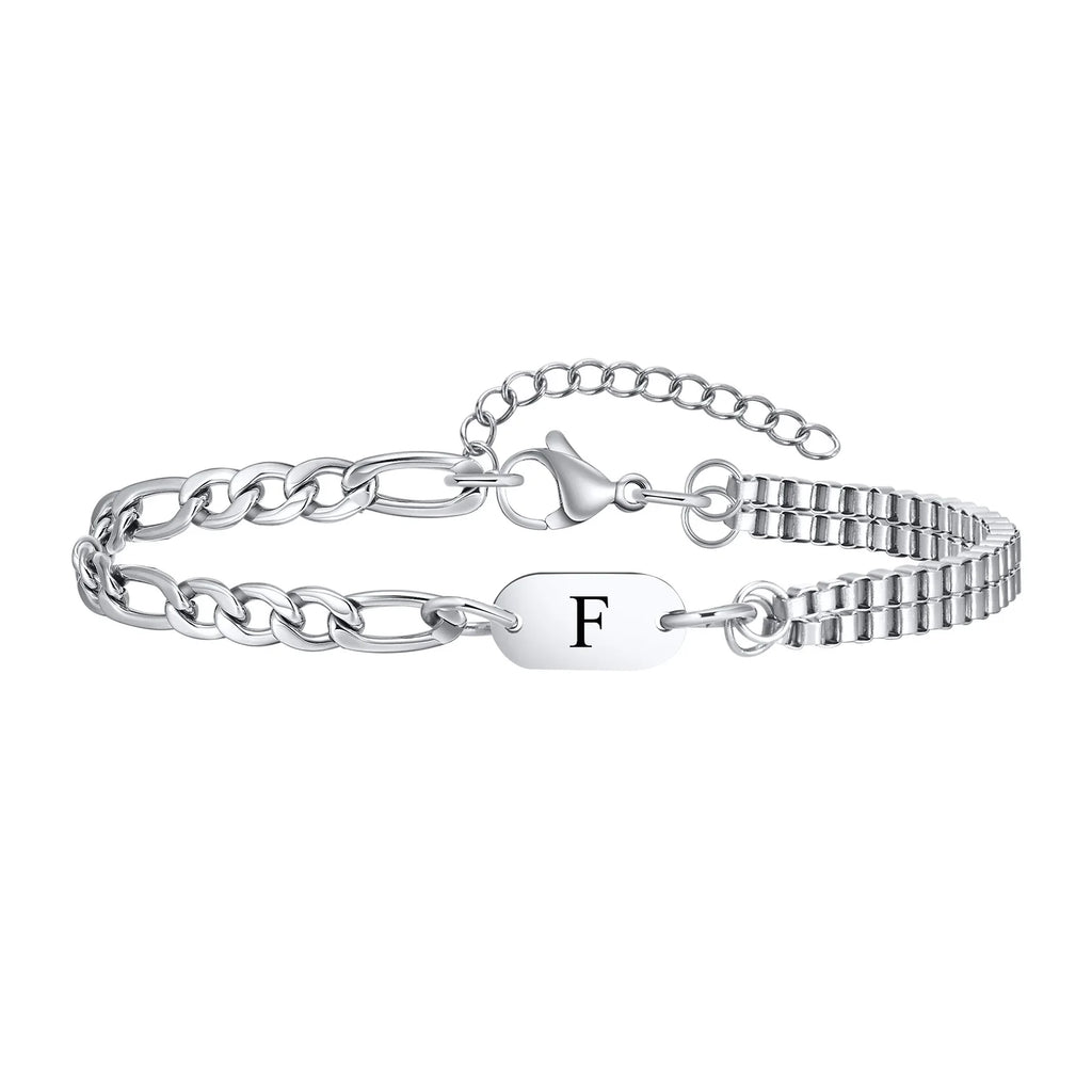 Men's initial bracelet f